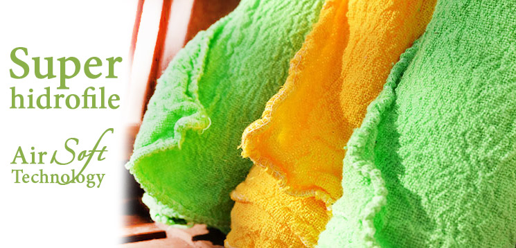 lavete color din bumbac hidrofile
